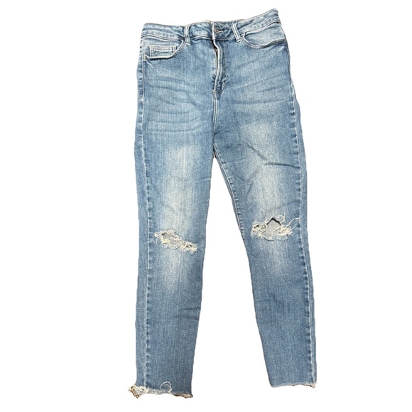 Cello Light Wash Distressed Jeans Size 9 - Picture 1 of 4